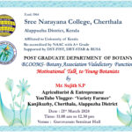 Talk by Mr. Sujith SP-Valedictory Function of Botany Association-BLOOMS March 21st, 2024