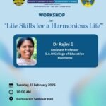 Workshop On Life Skills for Harmonious Life- 17th Feb 2026