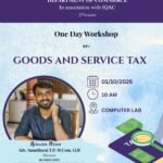 Workshop on GST 1 Oct 2026